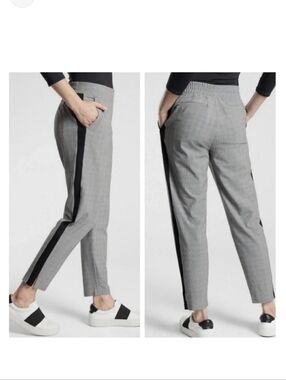 ATHLETA Brooklyn Ankle Pants (plaid w/ stripe) Size 0
